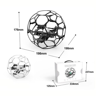 Brushless Motor Soccer Drone, 200mm RC Quadcopter for Youth Training & Racing